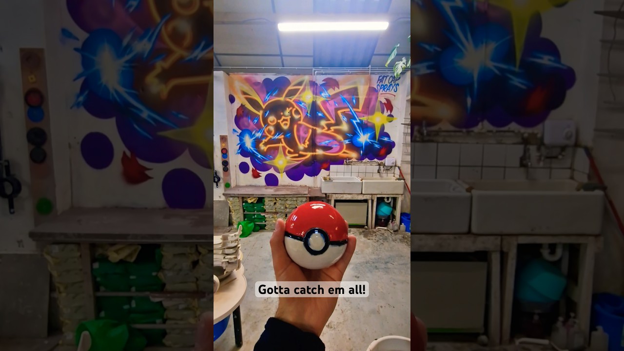 Pikachu Pokemon Spray Painting!