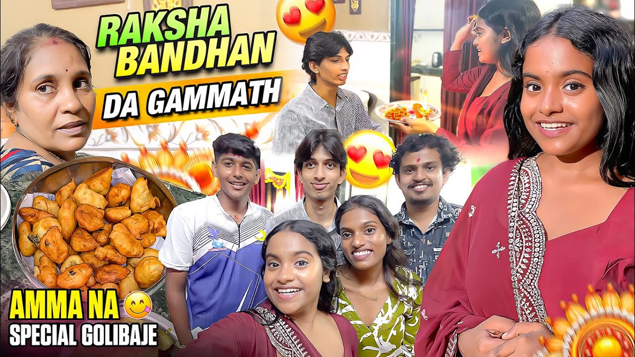 Raksha Bandhan Gammath 😍 Amma na Special Golibaje | @MunniTuluVlogs #tulu #karnataka #mangalore 