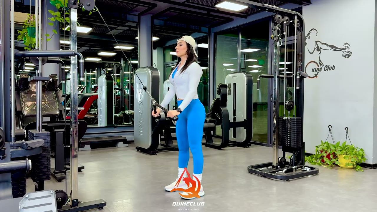 پلاور سیم کش با طناب ایستاده Standing Cable Pullover (Rope)