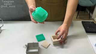Молд «Куб 7/4» силиконовая форма для гипса и бетона. Свечи своими руками
