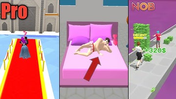 Money Run 3D Pro vs NOB games All Levels Android iOS levels  22 - 24 levels Stack Rider gameplay