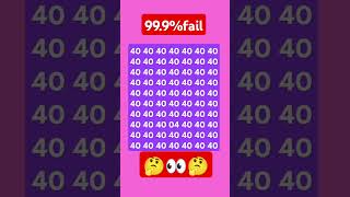 #maths #gk #riddles #puzzle 🤔 40 ke bhead me 4 ko dhundo 🤔 Tushar Iq Test 001🤔🤔🤔