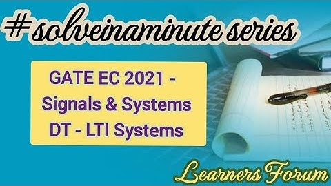 DT LTI Systems | GATE Question (Solved) | #solveinaminute