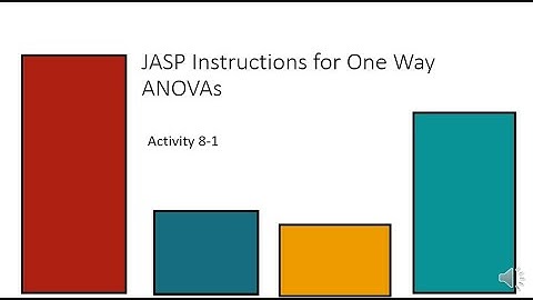 JASP Instructions for One Way ANOVA (8-2)