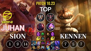 OZ Juhan Sion vs Kennen Top - KR Patch 10.23