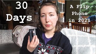 30 days with a Flip Phone || Downgrading from an iPhone in 2021