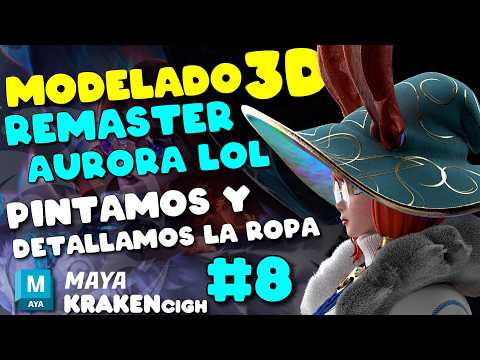 🐰REMASTERIAZANADO a Aurora🎩 🌊Pintamos y detallamos la ropa Parte 8 #3d #aurora