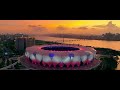 Enjoy the breathtaking sunset of the Hangzhou Olympic Sports Centre