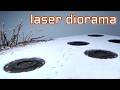 I made a SCI-FI snow DIORAMA inspired by Simon Stålenhag | Ortur F10 laser engraver