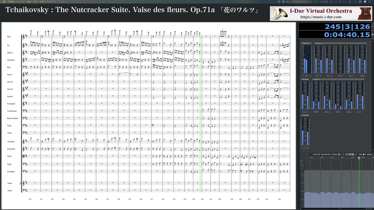 Tchaikovsky : The Nutcracker Suite. Valse des fleurs.（組曲 