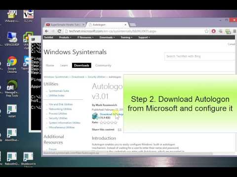 Como ativar o login do Windows Auto Login 8 7 10