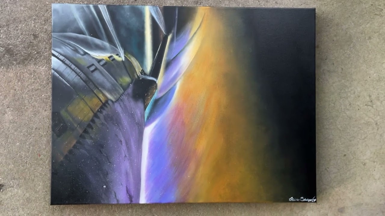 SpaceX Starship IFT4 Acrylic Painting