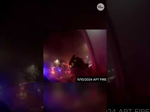 Texas toddler rescued from burning apartment building #Shorts