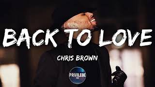 Chris Brown - Back To Love