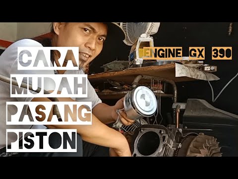 cara memasang piston genset GX 390-piston genset||piston applying
