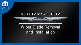 Wiper Blade Removal and Installation | How To | 2025 Chrysler Pacifica Hybrid