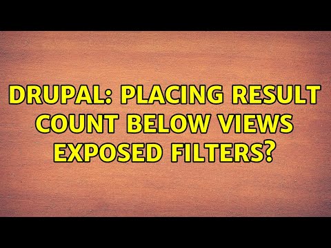 Drupal: Placing result count below Views exposed filters?
