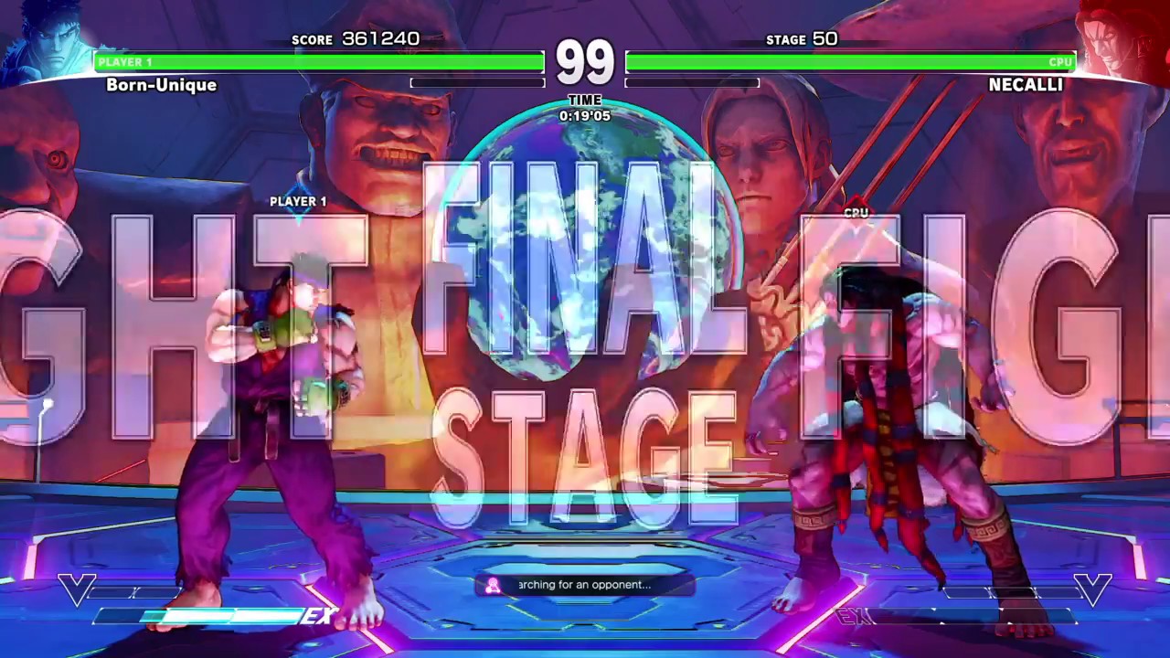 Street Fighter V - Survival Mode Hard Difficulty Stages 34 - 50 Ryu