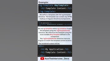 What is the ng-template directive in Angular? #angular #shorts #angulartraining