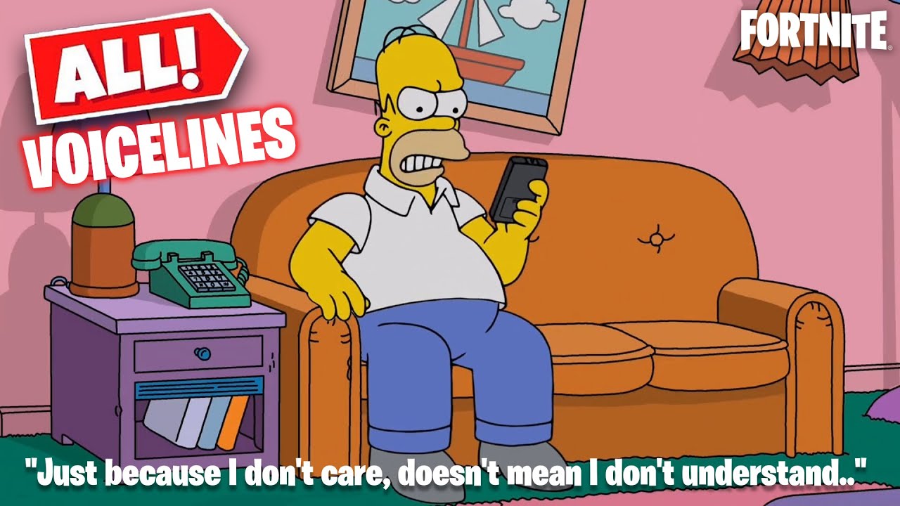*ВСЕ* реплики Гомера Симпсона в Fortnite