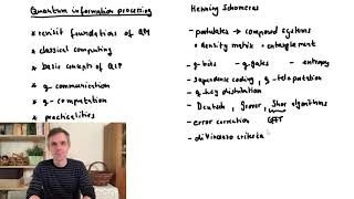 QUANTUM INFORMATION PROCESSING - Introduction to the course