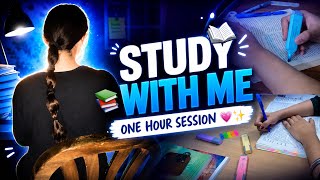 Study with me session ✨💗1 HOUR OF DEEP FOCUS 🎧 📚
