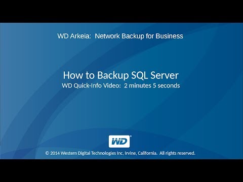 WD Arkeia: How to Backup SQL Server