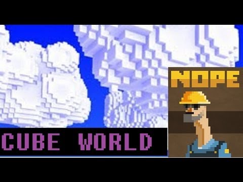 Cube World - Jumping onto a cloud!