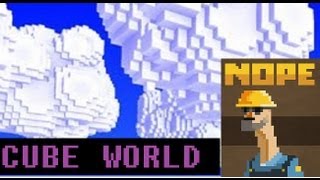 Cube World - Jumping onto a cloud!