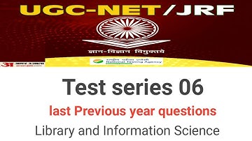 UGC NTA NET Library and Information science test series 06 by Vipin Bangar
