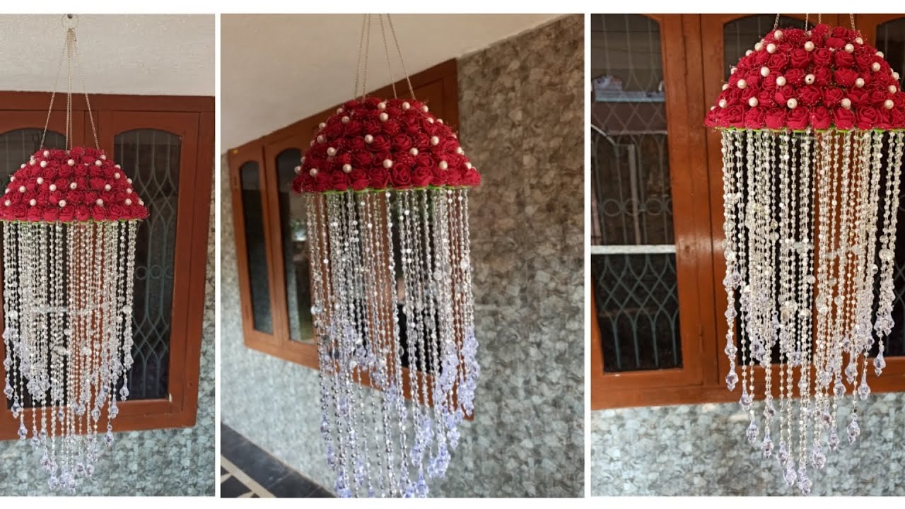 DIY PEARLS WALL HANGING / HOW TO MAKE JHUMAR YouTube