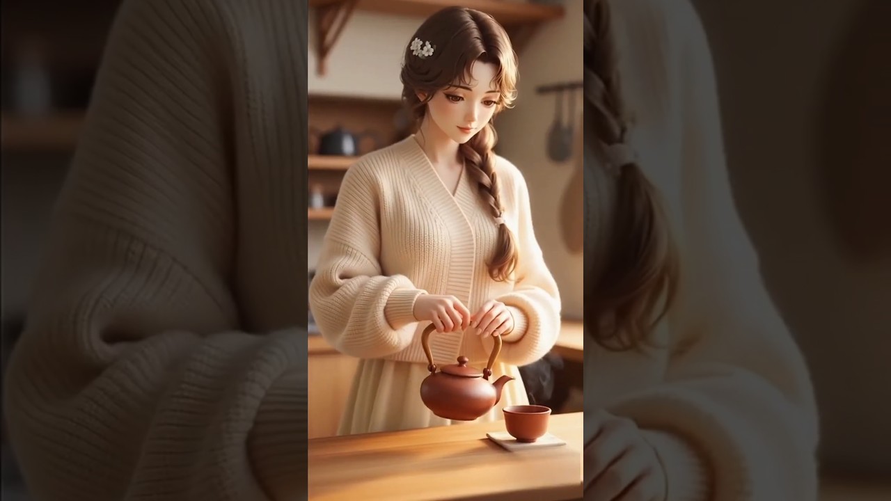 A Rainy Tea Ritual 🌧️ Cozy Ghibli-Inspired Slow Life | 3D Anime | Lila Woods 3