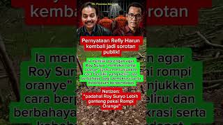 pernyataan refly Harun menuai sorotan publik #beritaterkini #news