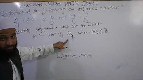 Lecture #1||kpk class 7th maths||Excercise #1||question #1||introduction to rational numbers