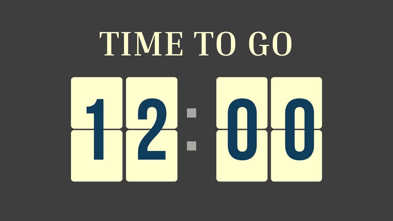 12-Minute Countdown Timer with Alert Sounds for Presentations & Study ...