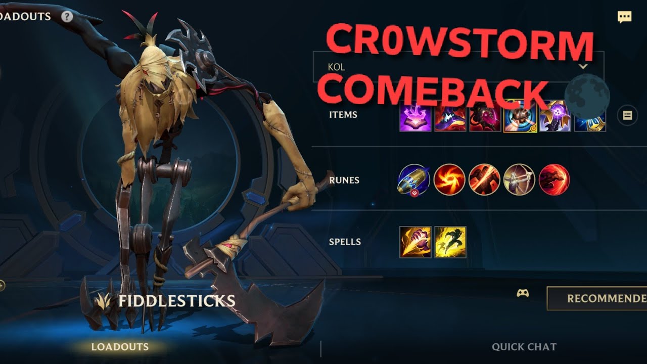 FIDDLESTICKS ULT COMEBACK 🌑 FEAR THE CROWSTORM! | Wild Rift Gameplay