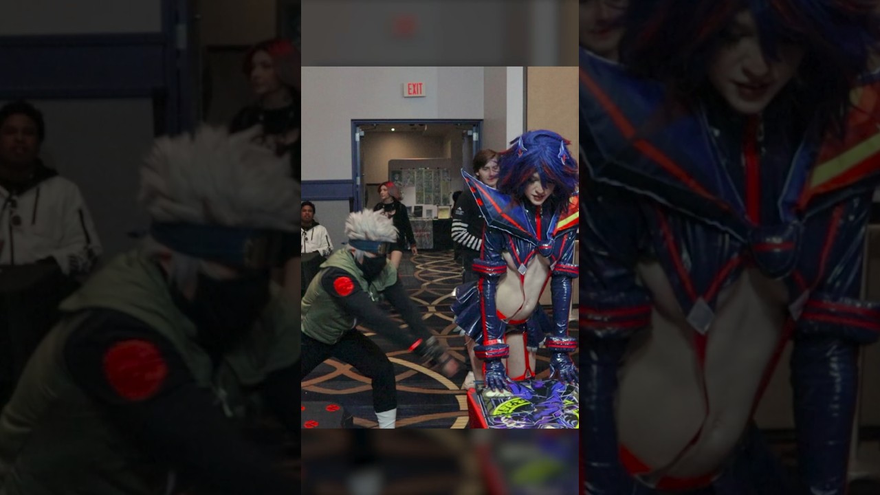 Kakashi uses his secret finger ninja attack on Ryuko Matoi ☠️ #kakashi #anime #cosplay