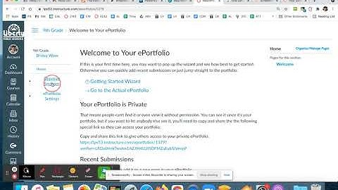 Creating an ePortfolio in Canvas--Step 1