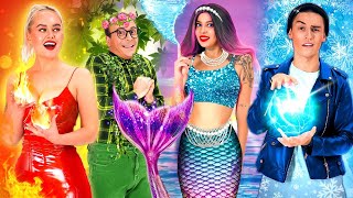 MERMAID Girl vs Hot Girl! - We have superpowers | Funny Stories by FUN2U Family