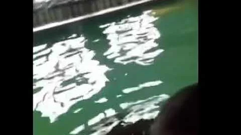 Fat Guy starts crying after going underwater