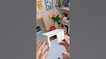 Mini study table #youtubepartner #diy #dollhouseminiatures #minicraft #diydollhouse #artandcraft