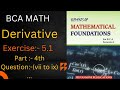 BCA Math chapter - Differentiation exercise - 5.1      || questions 7 to 9 ||