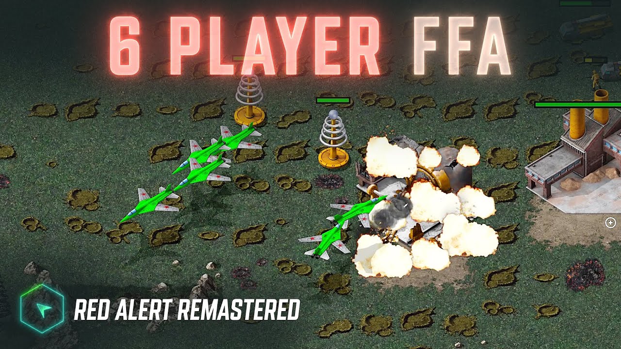 6 игроков FFA в All That Glitters - Red Alert Remastered