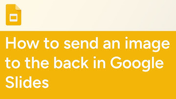 How to send an image to the back in Google Slides