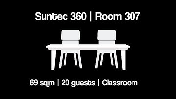 Suntec 360 | Room 307 | 69 sqm | 20 guests | Classroom