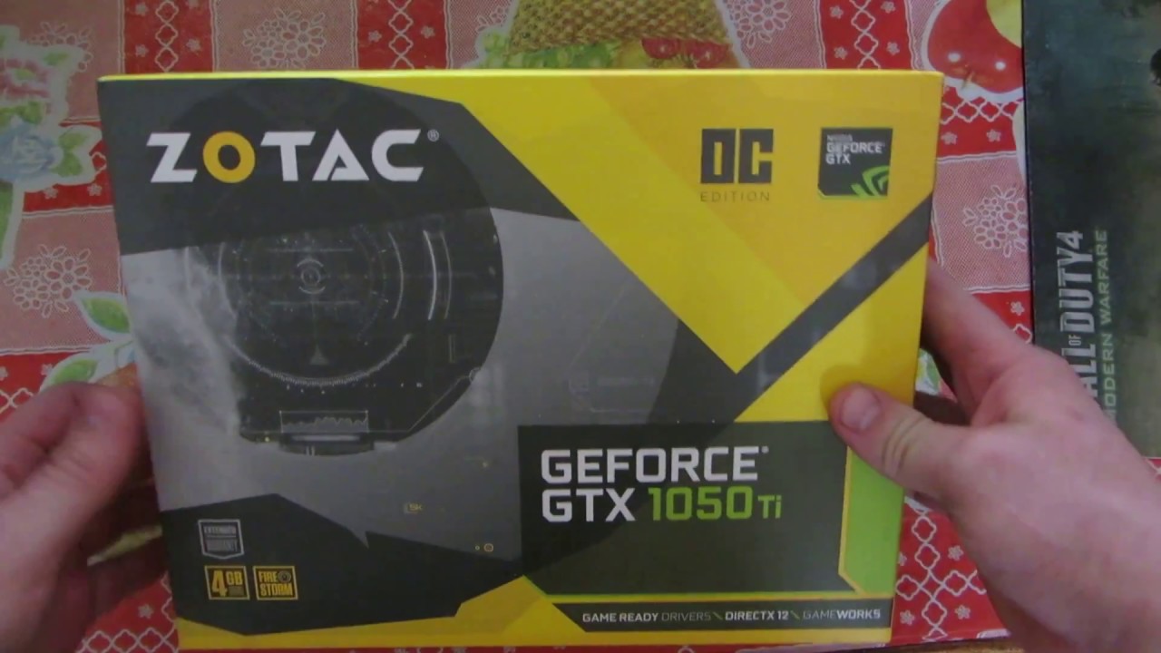 Распаковка и обзор ZOTAC GEFORCE 1050 ti