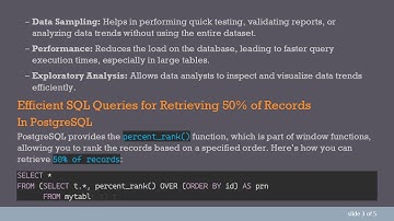 How to Effectively Extract 50% of Records from a Table Using SQL