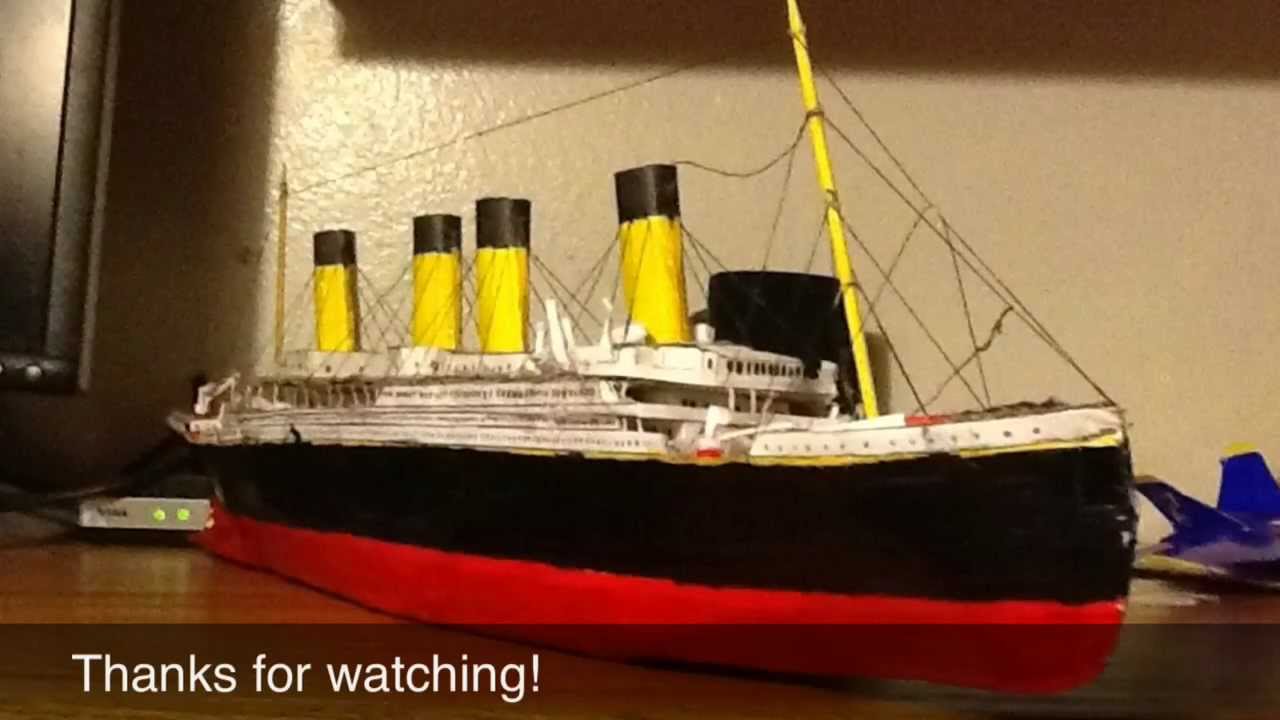 titanic paper model - youtube