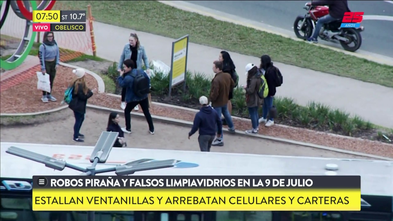 Robos piraña en la 9 de Julio