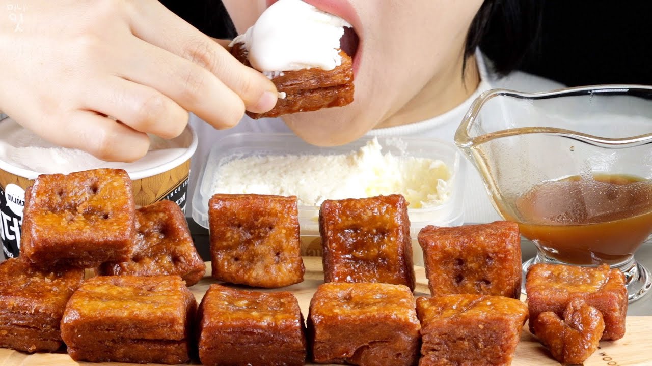 ASMR MUKBANG | Square Yakgwa Cookies | Korean Traditional Dessert